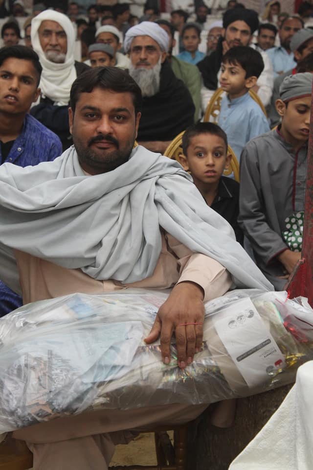 Abstract blue and black geometric pattern